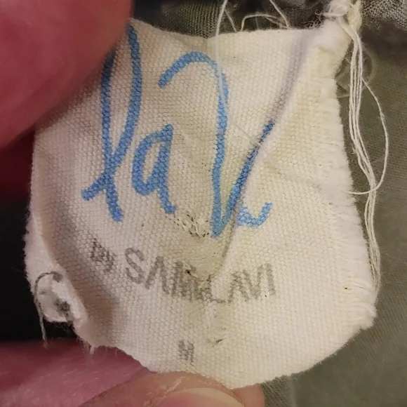 ANTHROPOLOGIE LA VI BY SAM & LAVI Riverwalk Buttondown Top, Green M - Picture 12 of 14